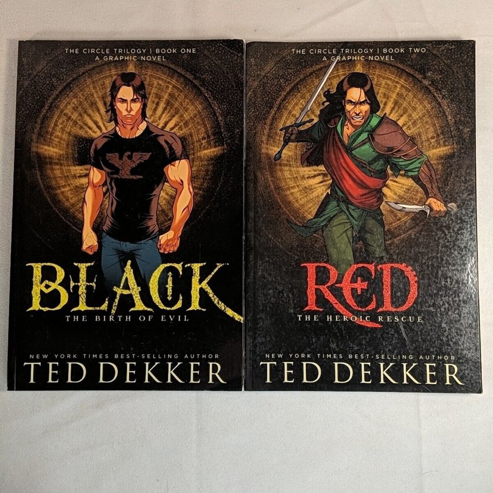 Ted Dekker Circle Trilogy Series Red Black 2 Book Set Graphic Novel Paperback